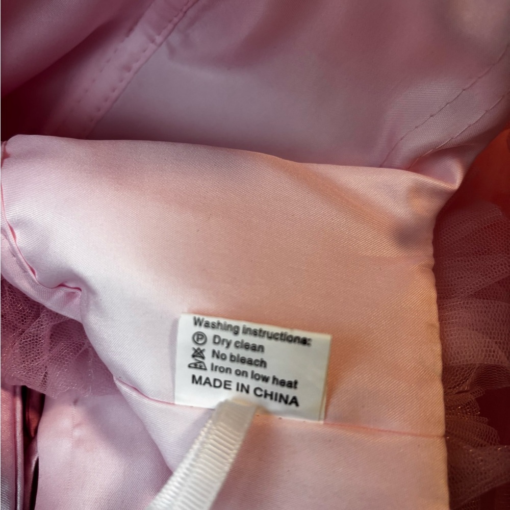 NEW Tulle Maternity Dress for Photoshoot Bridal Robe Light Pink NWOT Size L - Picture 11 of 13